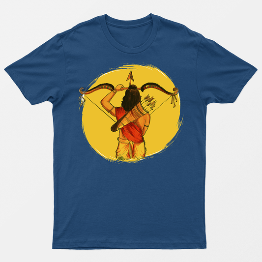 Lord Ram with bow Printed 100% cotton T-shirt