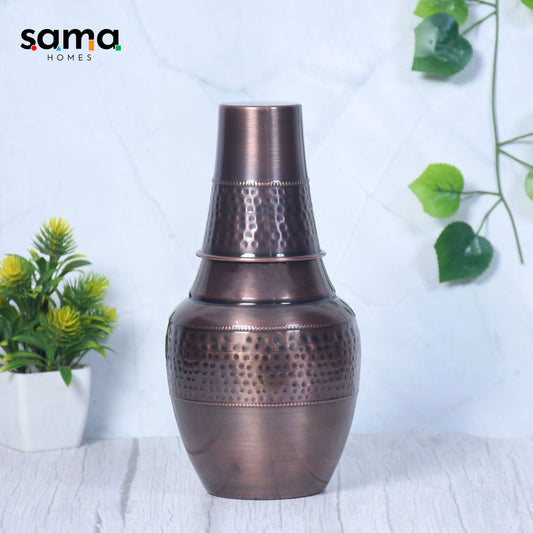 SAMA Homes - pure copper bedside venus jar antique hammered