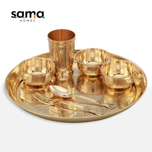 SAMA Homes - brass dinner set apple khomcha