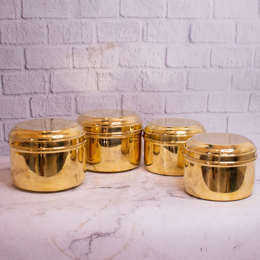 SAMA Homes - brass storage combo tiffin box containers with tin coating